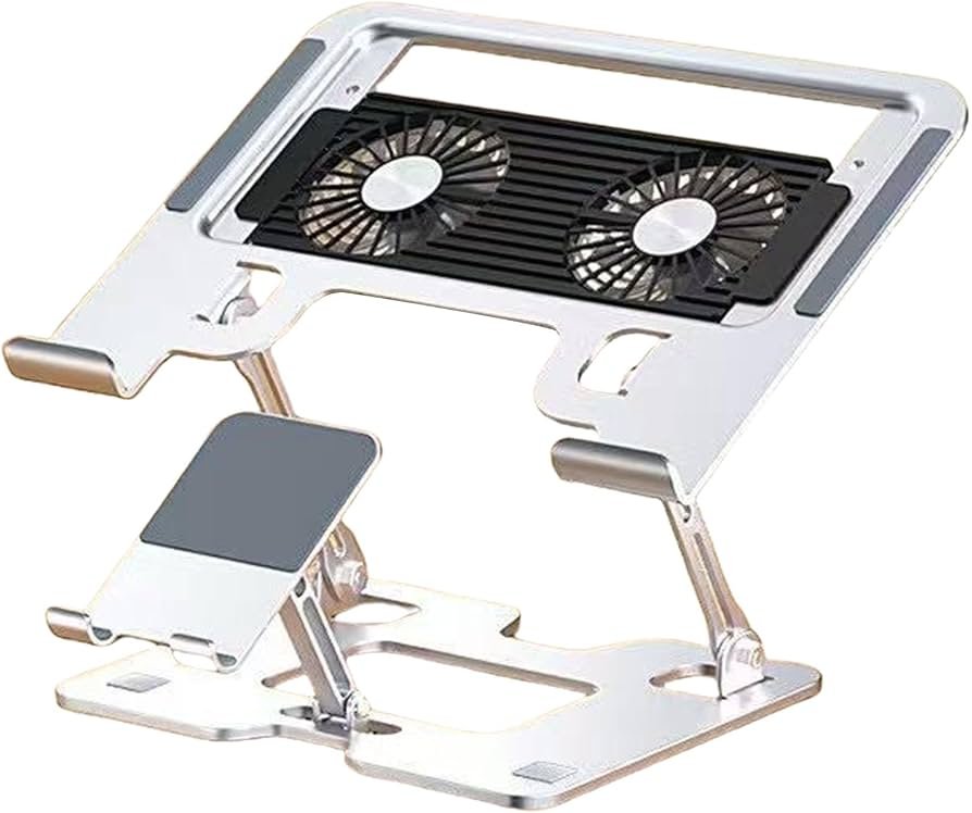 27.9cm Laptop mobile phone two-in-one cooling bracket with fan mute game book heightening air-cooled cooling bracket